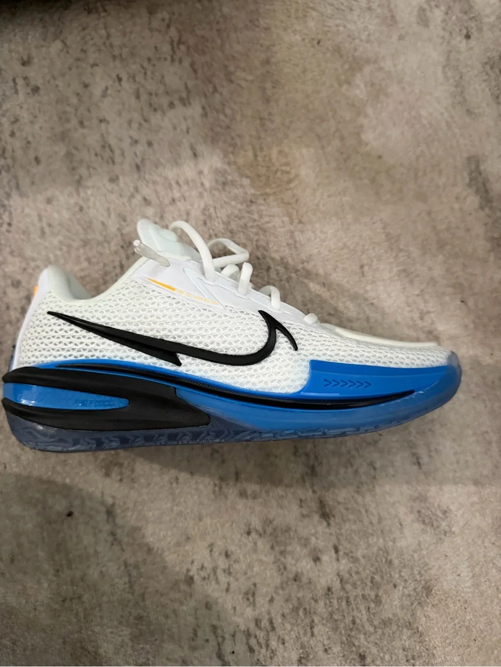 Nike GT Cut 1 White, Blue and Black Mesh Basketball Shoe